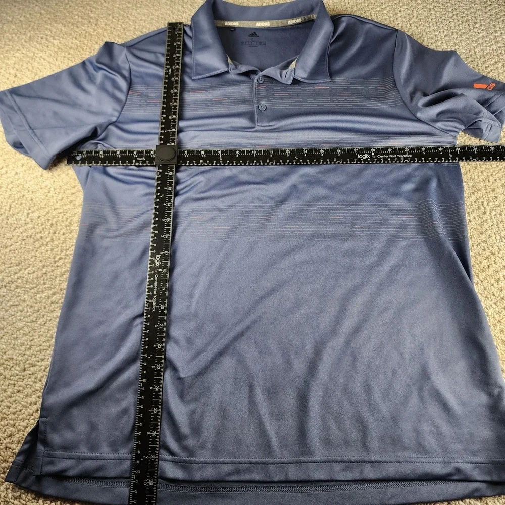 Adidas Polo Shirt Large Golf Performance Breathable Polyester Navy Blue Training